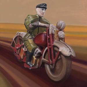 Riding Hard Through A Desert  Landscape