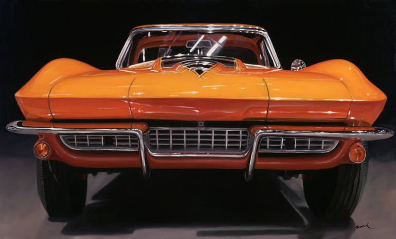 Original Photorealism Automobile Paintings by Frank Haseloff