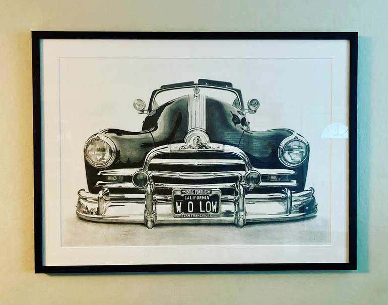 Original Photorealism Automobile Drawing by Frank Haseloff