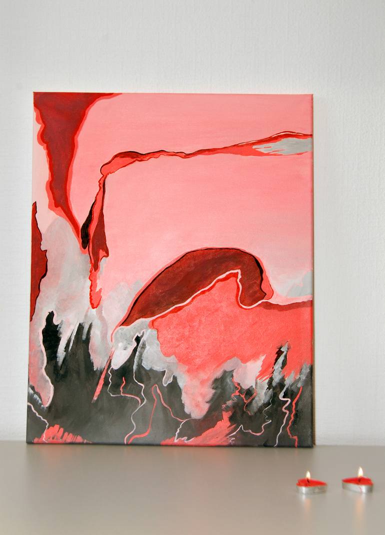 Original Abstract Expressionism Abstract Painting by Olga Lazareva