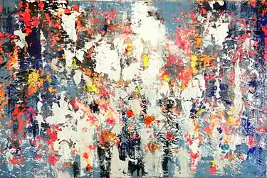 Fine Art, Abstract Art, Oil Painting,  Large Wall Art, Large Painting, Large Abstract "Вeginning". thumb