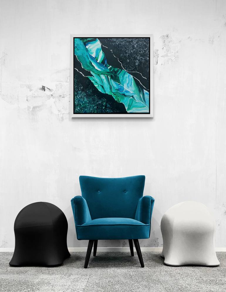 Original Art Deco Abstract Painting by Natasha Sokolnikova