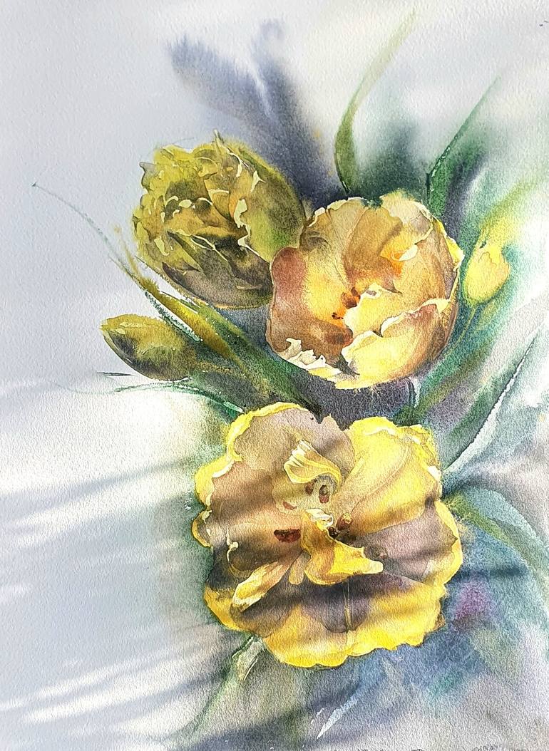 Original Impressionism Floral Painting by Natasha Sokolnikova