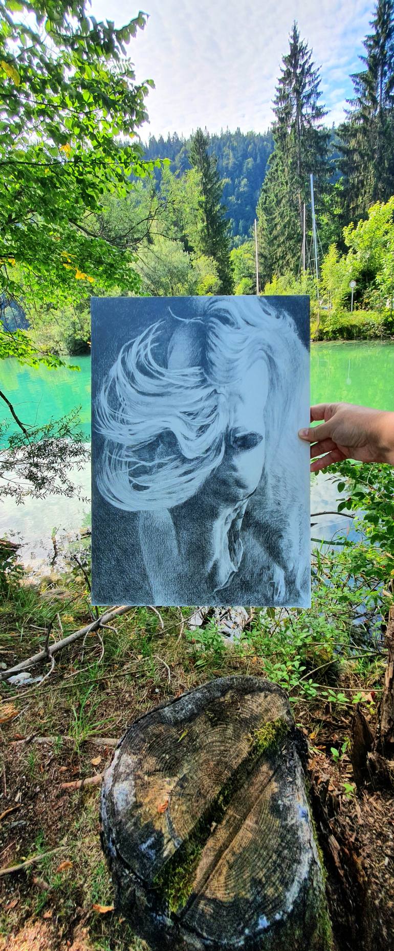 Original Contemporary Horse Drawing by Natasha Sokolnikova