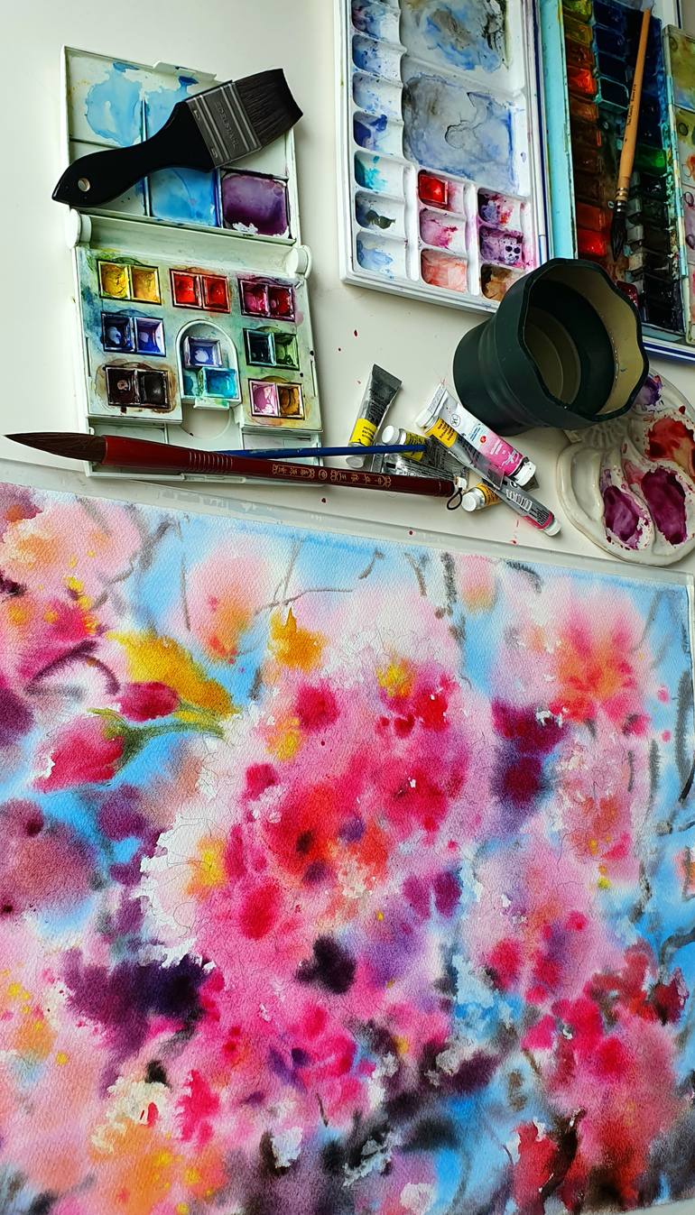 Original Impressionism Landscape Painting by Natasha Sokolnikova