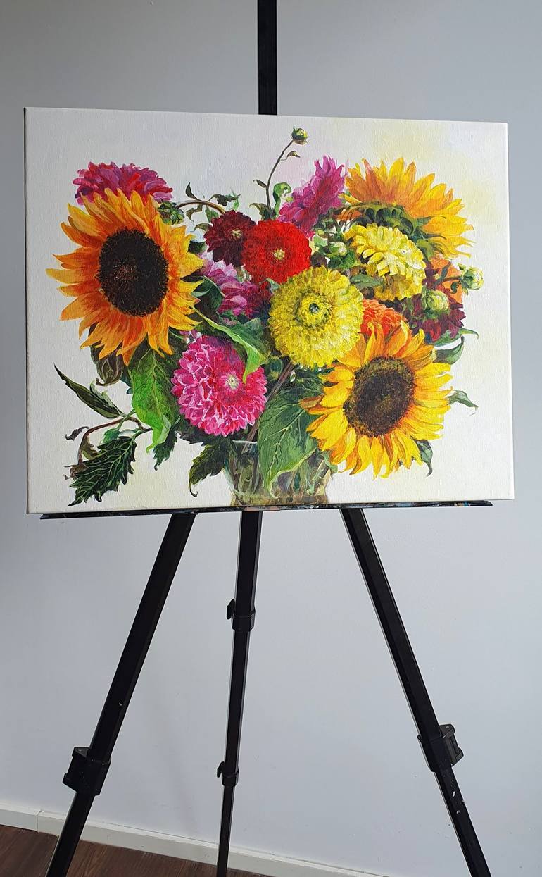 Original Realism Floral Painting by Natasha Sokolnikova