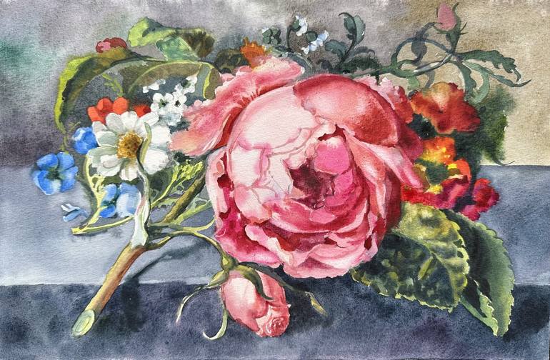 Print of Classicism Floral Paintings by Natasha Sokolnikova