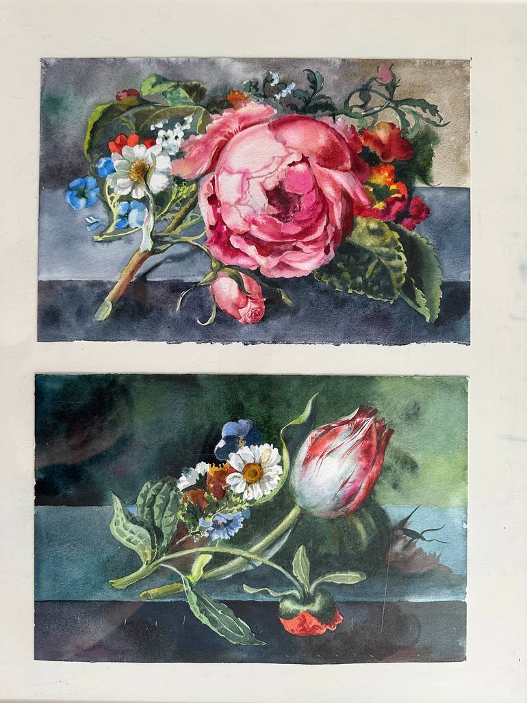 Original Classicism Still Life Painting by Natasha Sokolnikova