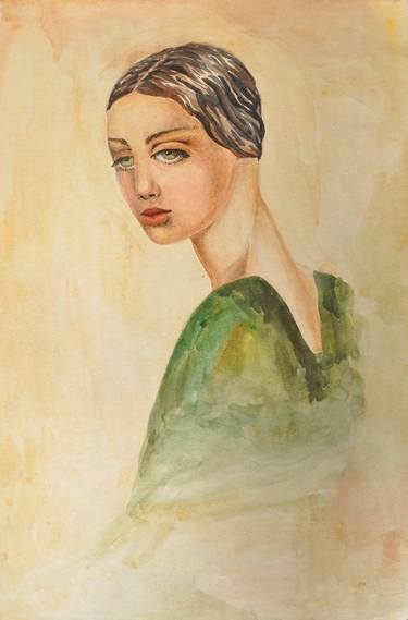 Original Art Deco People Paintings by Natasha Sokolnikova