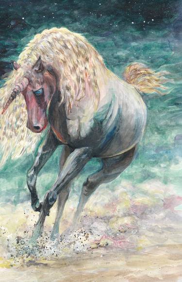 Print of Horse Paintings by Natasha Sokolnikova