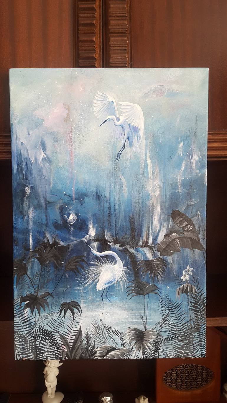 Original Abstract Fantasy Painting by Natasha Sokolnikova