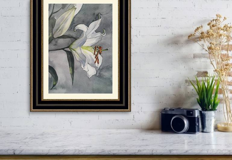 Original Illustration Floral Painting by Natasha Sokolnikova