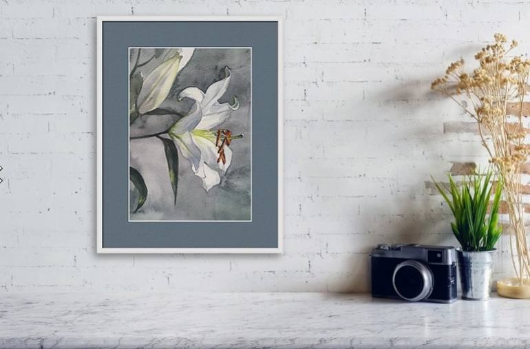 Original Illustration Floral Painting by Natasha Sokolnikova