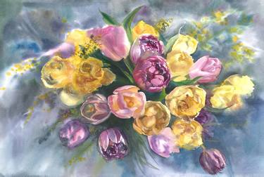 Print of Fine Art Floral Paintings by Natasha Sokolnikova