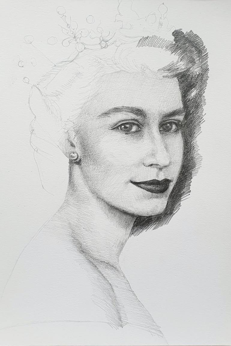 Original Modern Portrait Drawing by Natasha Sokolnikova