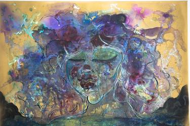 Original Abstract Mortality Painting by Mandie Shattuck