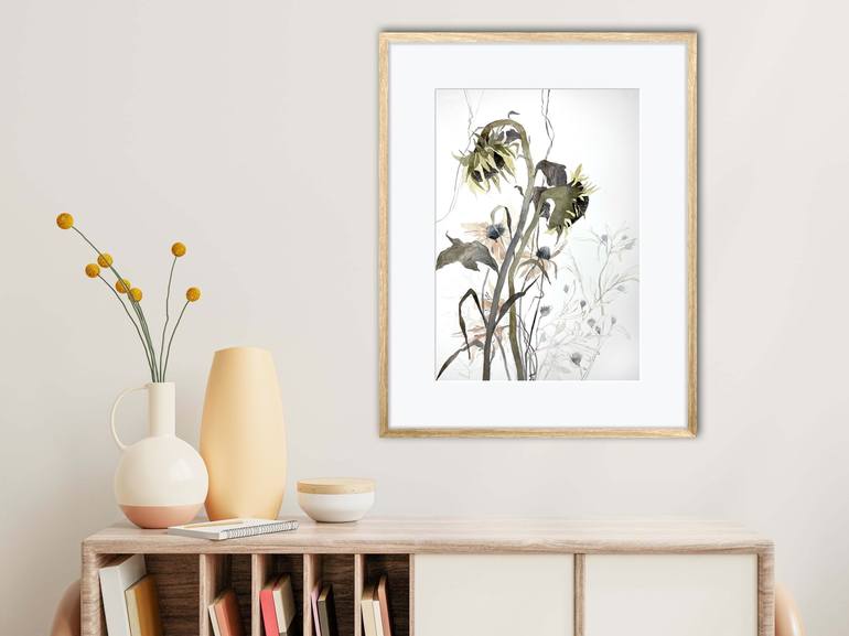 Experimental with dried plants (2021) botanic, watercolor, fine