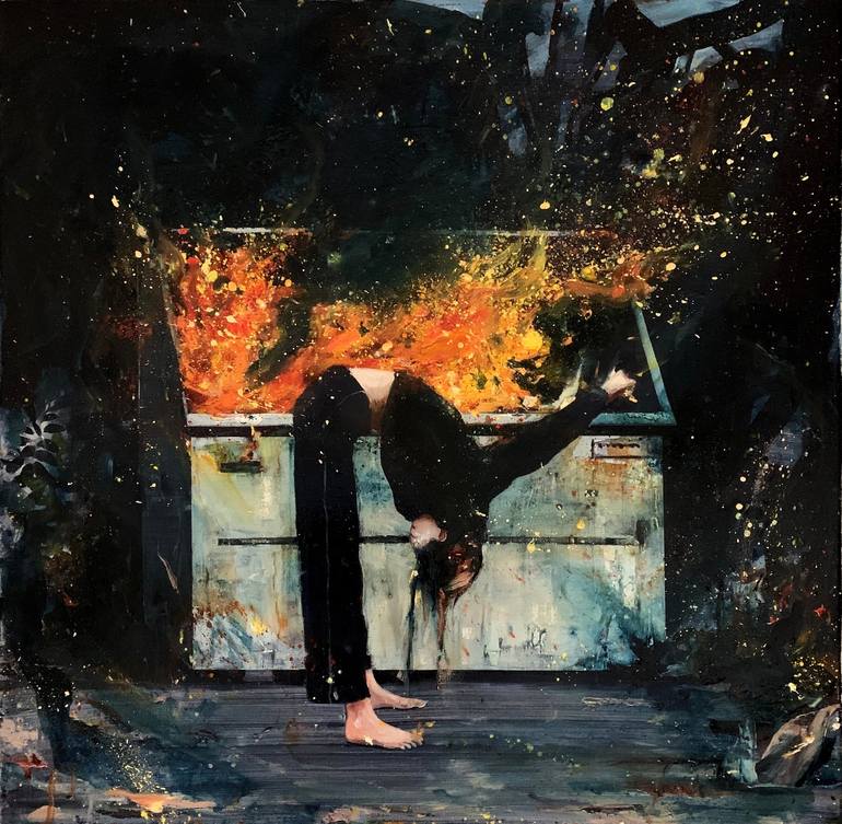Original Figurative People Paintings by Alf Christian Hvaring