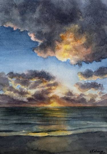 sun and clouds painting