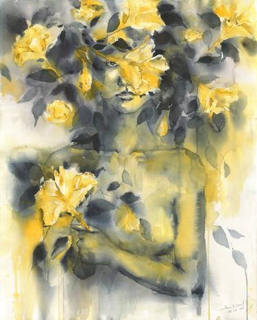 Original Contemporary Floral Paintings by Santa Moreno-Gonzalez