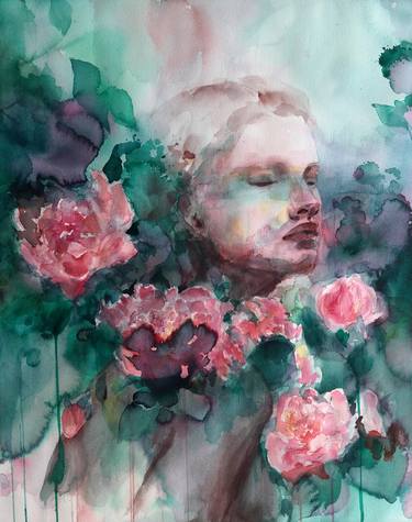 Original Floral Paintings by Santa Moreno-Gonzalez