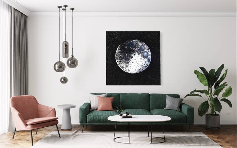 Original Fine Art Outer Space Painting by SOUL SISTERS STUDIO
