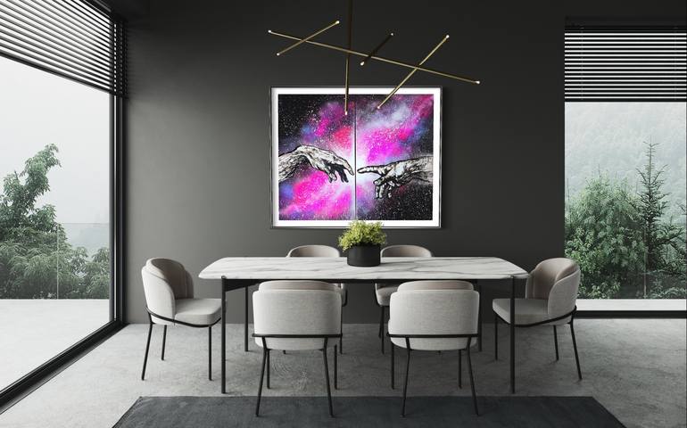 Original Outer Space Painting by SOUL SISTERS STUDIO