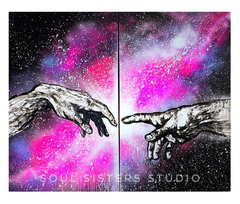 Original Outer Space Painting by SOUL SISTERS STUDIO