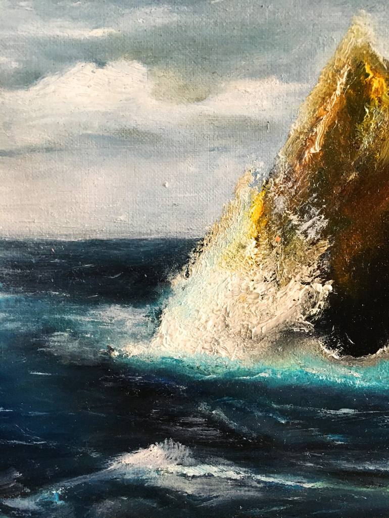 Original Expressionism Seascape Painting by Jane Artamonova