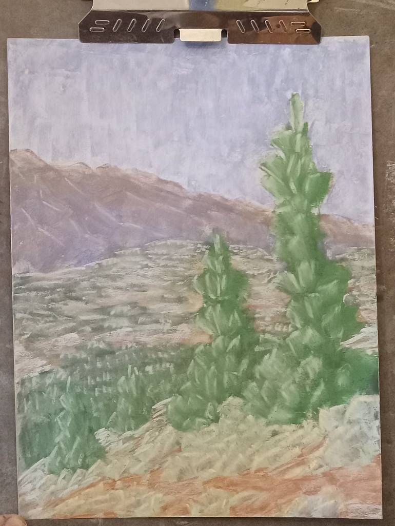 Original Impressionism Landscape Drawing by Ian Langham