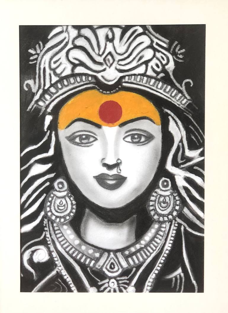 Devi Painting by divyang pandya | Saatchi Art