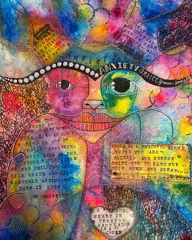 "Anxiety" A Mixed Media Poetry Art Piece thumb