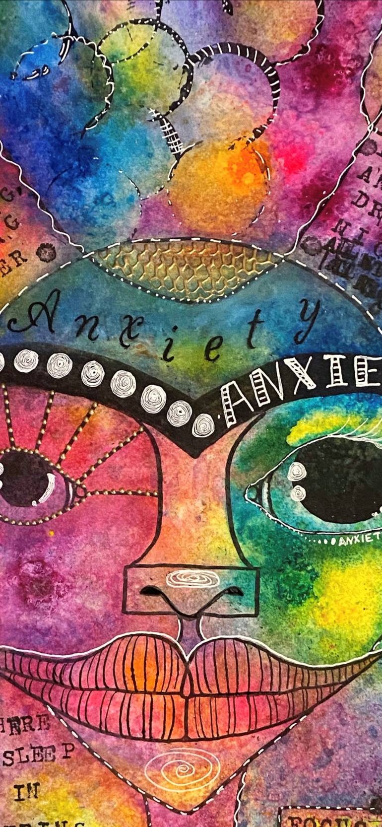 Original Illustration Abstract Painting by Shawnta Campbell Williams