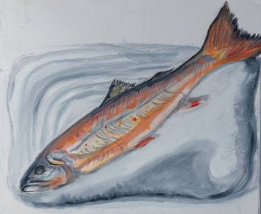 Original Expressionism Fish Paintings by Joan Gundersen