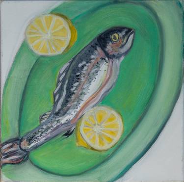 Original Expressionism Fish Paintings by Joan Gundersen