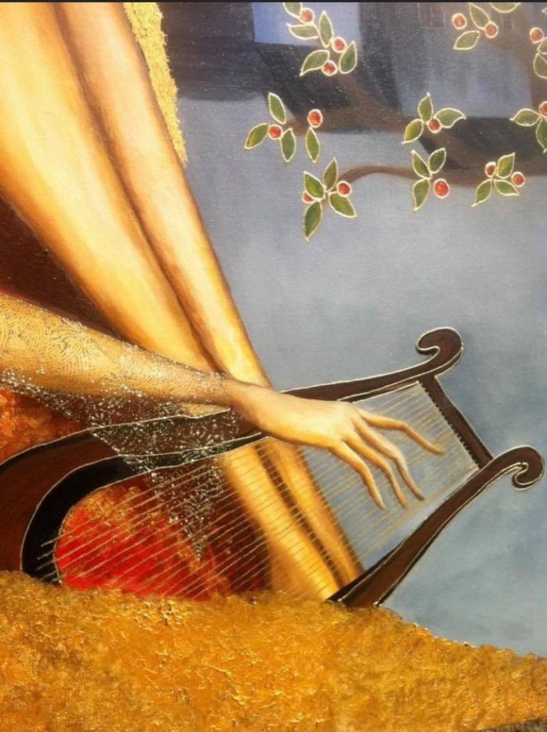 Original Art Deco Fantasy Painting by Barbare Gegidze