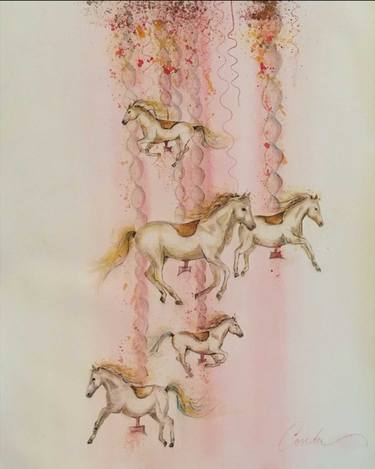 Print of Conceptual Horse Paintings by Cosette Bekkers