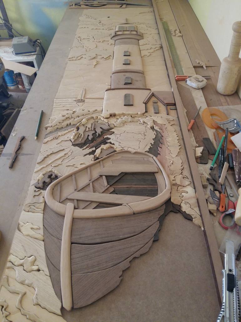 Original Figurative Seascape Installation by Semih Celebi