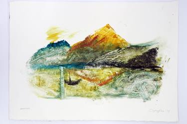 Original Abstract Expressionism Landscape Printmaking by Sabrina Spreafico
