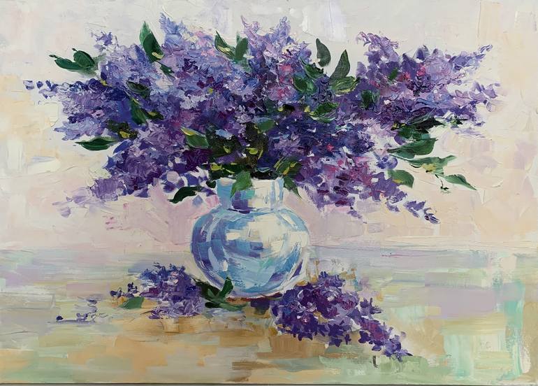 Lilac Painting by Anastasiia Tkachenko | Saatchi Art