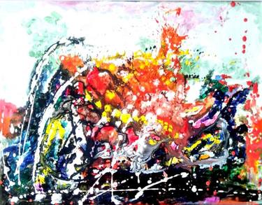 Original Abstract Expressionism Abstract Paintings by Mukta Chowdhury