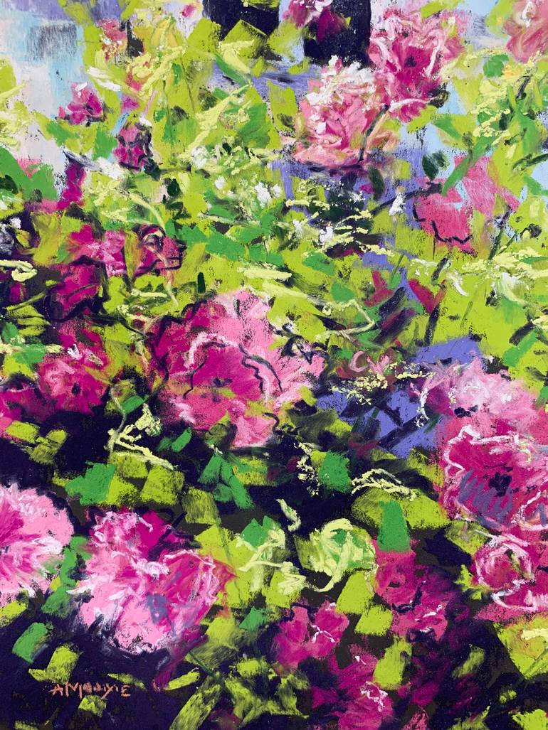 Original Expressionism Floral Drawing by Andrew Moodie