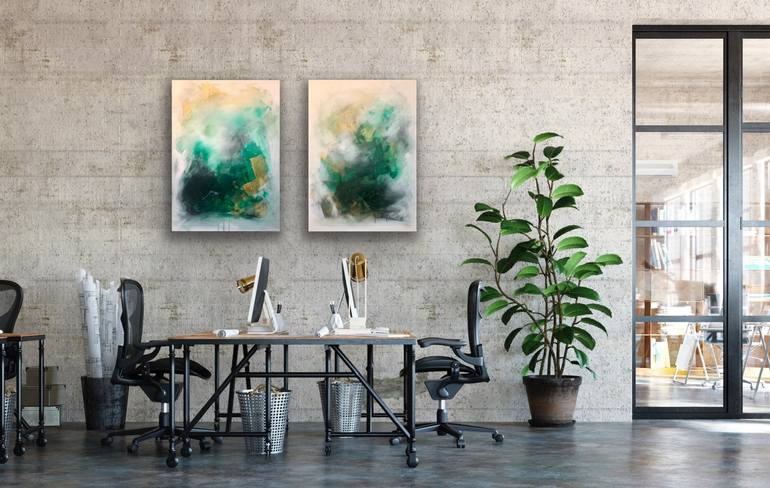 Original Abstract Expressionism Abstract Painting by Joanna Wietrzycka