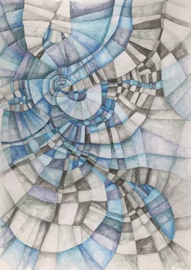 Original Cubism Nature Drawings by Joanna Wietrzycka