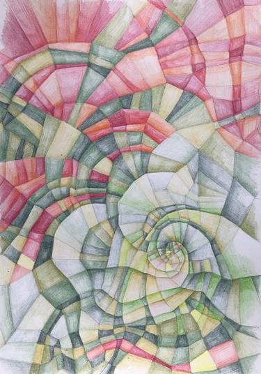 Original Cubism Abstract Drawings by Joanna Wietrzycka