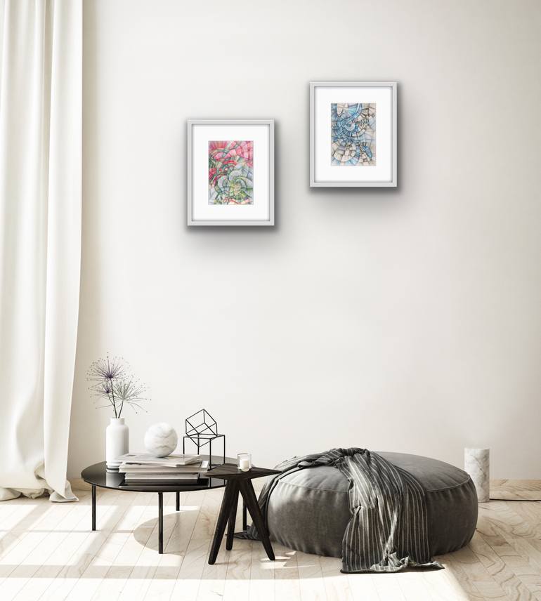 Original Conceptual Abstract Drawing by Joanna Wietrzycka