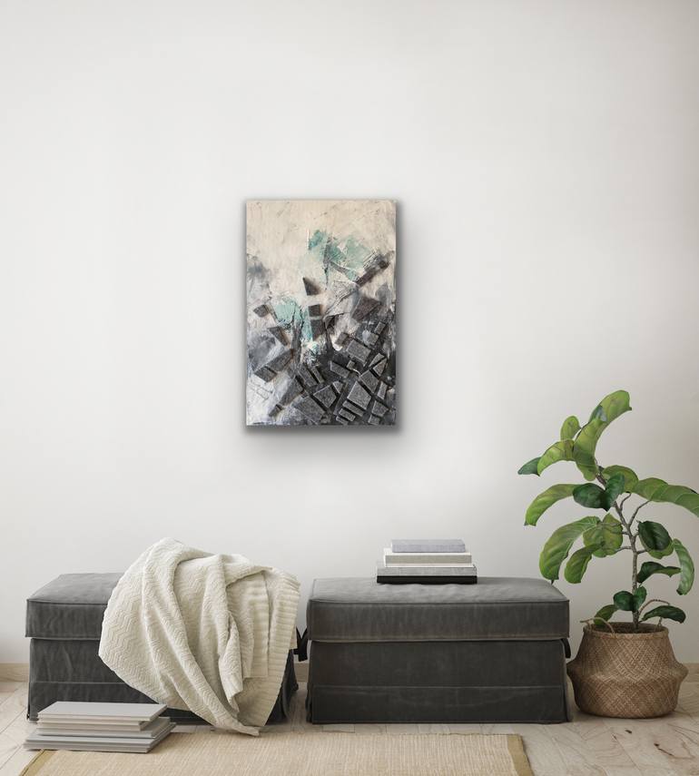 Original Modernism Abstract Painting by Joanna Wietrzycka