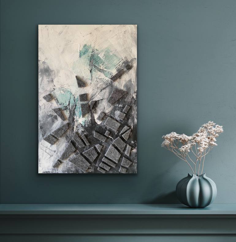Original Modernism Abstract Painting by Joanna Wietrzycka