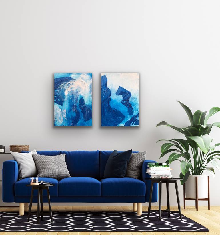 Original Modernism Abstract Painting by Joanna Wietrzycka