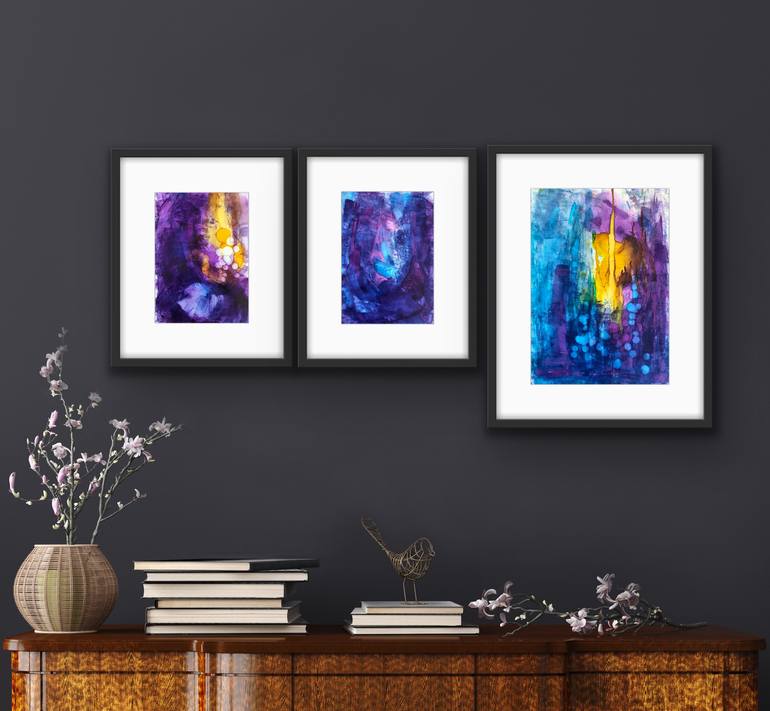 Original Abstract Expressionism Abstract Painting by Joanna Wietrzycka